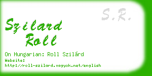 szilard roll business card