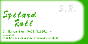 szilard roll business card